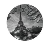 PHAYAH Eiffel Tower Pattern Round Non-Slip Rubber Mouse Pad- Durable And Comfortable For Office, Gaming, And Learning 8in1 Pc