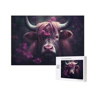 Phayah Elegant Cow'S Head Puzzles For Adults 300 Pieces For Home Decor Children'S Intelligence Development Toys 15.7 X 11"