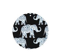 Phayah Elephant-Blue Black Pattern Lavender Scent Car Air Freshener Round Shape Card Hanging Hanging Scented Card 6 Pcs For Cars Closet Shoe