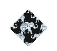 Phayah Elephant-Blue Black Pattern Lavender Scent Car Air Freshener Square Card Hanging Hanging Scented Card 4 Pcs For Cars Closet Shoe
