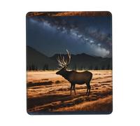 Phayah Elk in The Meadow Pattern Mouse Pads, Portable Wireless Mouse Pad, Non-Slip Rubber Base Laptop Mousepad Smooth Surface for Office & Travel 7 X 8.6 in