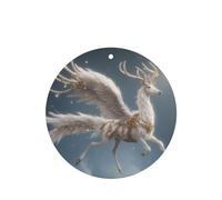 Phayah Elk Surrounded By Jewelry Pattern Lavender Scent Car Aroma Round Shape Hanging Fragrance Tablet Car Interior Fragrance Freshener 6p