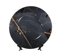 PHAYAH Enchanted Plant Leaves Pattern Bone Porcelain Decorative Plate Durable Smooth And Perfect Decoration For Home, Office And Coffee Shop 6in