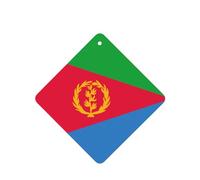 Phayah Eritrean Flag Pattern Lavender Scent Car Air Freshener Square Card Hanging Hanging Scented Card 6 Pcs For Cars Closet Drawer