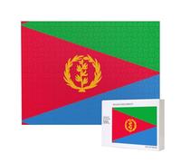 Phayah Eritrean Flag Puzzles 500 Piece for Jigsaw Puzzle Wooden Puzzle for Family Friend Home Decor Wall Art 20.4 X 15 in