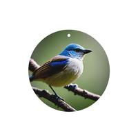 Phayah Ethereal Nightingale Bird Pattern Lavender Scent Car Aroma Round Shape Hanging Fragrance Tablet Car Interior Fragrance Freshener 4p