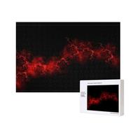 Phayah Explosion Burst Red Black Jigsaw Puzzles For Adults 300 Pieces.Home Decor Birthday Party For Men Women 15.7 X 11"