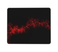Phayah Explosion Burst Red Black Pattern Mouse Pad with Anti-Fray Stitching with Non-Slip Rubber Base, Gaming Mouse Mat for Laptop, Office & Home 7 X 8.6 in