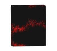 Phayah Explosion Burst Red Black Pattern Mouse Pad with Anti-Fray Stitching with Non-Slip Rubber Base, Gaming Mouse Mat for Laptop, Office & Home 7.9 X 9.5 in