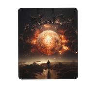 PHAYAH Explosion On Earth Pattern Mouse Pads, Portable Wireless Mouse Pad, Non-Slip Rubber Base Laptop Mousepad Smooth Surface for Office & Travel 7 X 8.6 in
