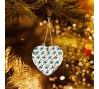 Phayah Eyes Pattern Ceramic Ornament Christmas Holidays Heart Shaped Porcelain Christmas Tree Hanging
