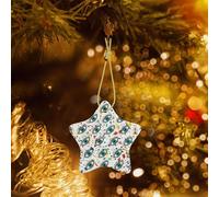 Phayah Eyes Pattern Ceramic Ornament Christmas Holidays Star Shaped Porcelain Christmas Tree Hanging