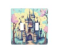 Phayah Fairytale Castle Pattern Light Switch Cover Decorative Double Toggle Wall Plate Outlet Cover for Bedroom Living Room 4.5 X 4.5 in