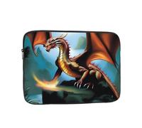 PHAYAH Fantasy Painting Dra Patterned Laptop Sleeve Bag, Shockproof Slim Laptop Bag Briefcase Carrying Laptop Cover, Black, 15 inches