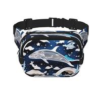 Phayah Fantasy Space Whale Men Women Hip Bum Bag With Adjustable Strap For Outdoors Workout Traveling Casual Running Hiking Cycling
