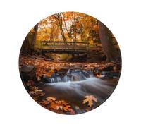 PHAYAH Fig. Intimate and Understanding Friend Pattern, Round Mouse Pad Waterproof Non-Slip Rubber Base Desktop Protection Mat Diameter 7.9 in