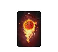 Phayah Fired Up Basketball Pattern Lavender Scent Car Air Freshener Rectangle Card Hanging Hanging Scented Card 6 Pcs For Cars Closet Drawer Eliminate