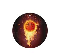 Phayah Fired Up Basketball Pattern Lavender Scent Car Air Freshener Round Shape Card Hanging Hanging Scented Card 6 Pcs For Cars Closet Drawer Eliminate