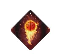 Phayah Fired Up Basketball Pattern Lavender Scent Car Air Freshener Square Card Hanging Hanging Scented Card 6 Pcs For Cars Closet Drawer Eliminate