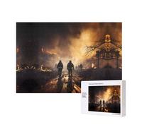 Phayah Firefighters Fighting Fires Jigsaw Puzzles For Adults 300 Pieces.Home Decor Birthday Party For Men Women 15.7 X 11"