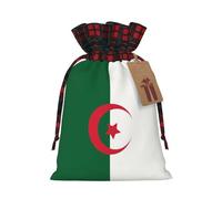 PHAYAH Flag Of Algeria Christmas Gift Bag Drawstring Gift Bag For Birthdays, Anniversaries And Parties, Candy And Storage Bags
