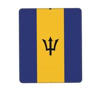 PHAYAH Flag of Barbados Pattern Mouse Pad Waterproof Surface & Non-Slip Rubber Base with Stitched Edges Gaming Mouse Mat for Laptop 7.9 X 9.5 in