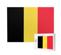 Phayah Flag of Belgium Puzzles 500 Piece for Jigsaw Puzzle Wooden Puzzle for Family Friend Home Decor Wall Art 20.4 X 15 in