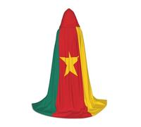 PHAYAH Flag Of Cameroon Pattern Halloween Adult Hooded Robe Cape, Women'S Men'S Halloween Dress Up Party Cosplay Costumes Small