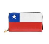 PHAYAH Flag Of Chile Pattern Wallet Women Leather Wallet Credit Card Holder Clutch Long Ladies Billfold
