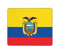 PHAYAH Flag of Ecuador Pattern Mouse Pad with Anti-Fray Stitching with Non-Slip Rubber Base, Gaming Mouse Mat for Laptop, Office & Home 7 X 8.6 in