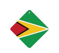Phayah Flag Of Guyana Pattern Lavender Scent Car Air Freshener Square Card Hanging Hanging Scented Card 4 Pcs For Cars Closet Drawer