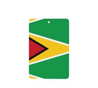 Phayah Flag Of Guyana Pattern Lavender Scent Car Aroma Rectangle Hanging Fragrance Tablet Car Interior Fragrance Freshener 4p