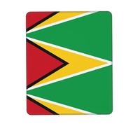 PHAYAH Flag of Guyana Pattern Mouse Pad Waterproof Surface & Non-Slip Rubber Base with Stitched Edges Gaming Mouse Mat for Laptop 7 X 8.6 in