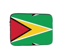 PHAYAH Flag Of Guyana Patterned Laptop Sleeve Bag, Shockproof Slim Laptop Bag Briefcase Carrying Laptop Cover, Black, 13 inch