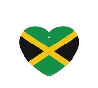 Phayah Flag Of Jamaica Pattern Lavender Scent Car Air Freshener Heart Shape Card Hanging Hanging Scented Card 6 Pcs For Cars Closet Drawer
