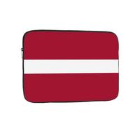 PHAYAH Flag Of Latvia Patterned Laptop Sleeve Bag, Shockproof Slim Laptop Bag Briefcase Carrying Laptop Cover, Black, 13 inch