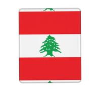 PHAYAH Flag Of Lebanon Pattern Mouse Pad With Non Slip Rubber Base Gaming With Stitched Edge, Mousepad For Laptop, Computer, Office 7 X 8.6 In