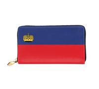 PHAYAH Flag Of Liechtenstein Pattern Wallet Women Leather Wallet Credit Card Holder Clutch Long Ladies Billfold