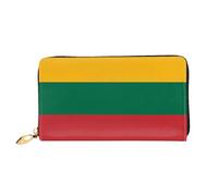 PHAYAH Flag Of Lithuania Pattern Wallet Women Leather Wallet Credit Card Holder Clutch Long Ladies Billfold