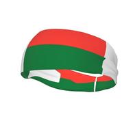 Phayah Flag of Madagascar Pattern Sports Headband Moisture Wicking Sweatband for Men Women Running Cycling Yoga Fitness Workout