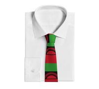 PHAYAH Flag Of Malawi Printed Tie Men'S Silk Tie Business And Wedding Best Man Suit Tie Everyday Matching Clothing, Black, One Size