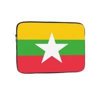 PHAYAH Flag Of Myanmar Patterned Laptop Sleeve Bag, 15 Inch Shockproof Laptop Sleeve, Slim Laptop Bag,...