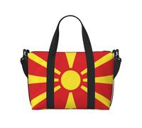 Phayah Flag Of Northern Macedonia Weekender Bags For Women, Travel Duffel Bag Overnight Weekend Bag Sports Gym Tote Bag Crossbody Bag