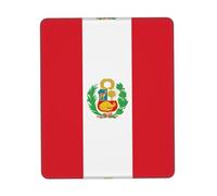 PHAYAH Flag Of Peru Pattern Mouse Pad With Non Slip Rubber Base Gaming With Stitched Edge, Mousepad For Laptop, Computer, Office 8.3 X 10.3 In