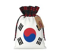 PHAYAH Flag Of Republic Of Korea Christmas Gift Bag Drawstring Gift Bag For Birthdays, Anniversaries And Parties, Candy And Storage Bags
