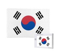 Phayah Flag of Republic of Korea Puzzles 1000 Piece for Jigsaw Puzzle Wooden Puzzle Forfamily Friend Home Decor Wall Art 29.5 X 19.7 in