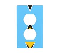Phayah Flag of Saint Lucia Pattern Decorative Outlet Covers Receptacle Duplex Light Switch Plate Single Dual Plug Covers
