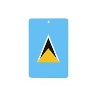 Phayah Flag Of Saint Lucia Pattern Lavender Scent Car Aroma Rectangle Hanging Fragrance Tablet Car Interior Fragrance Freshener 4p