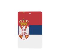 Phayah Flag Of Serbia Pattern Lavender Scent Car Air Freshener Rectangle Card Hanging Hanging Scented Card 6 Pcs For Cars Closet Drawer