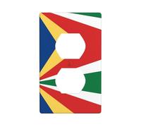 Phayah Flag of Seychelles Pattern Outlet Covers Plate Receptacle Duplex Light Switch Cover Plate for Kitchen Bathroom Bedroom Farmhouse Decor